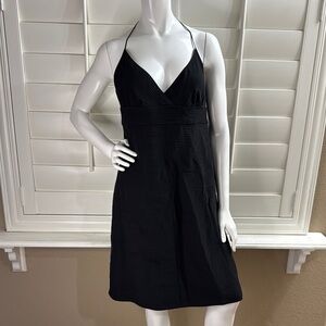 Max Studio Special Edition 100% Silk Pleated Halter Dress Black